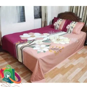 100% Cotton Exclusive King Size Bedsheet With Matching Pillow Covers