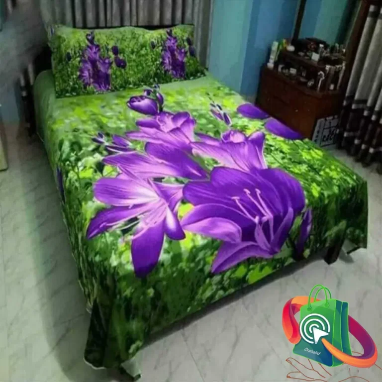 100% Cotton Exclusive King Size Bedsheet With Matching Pillow Covers