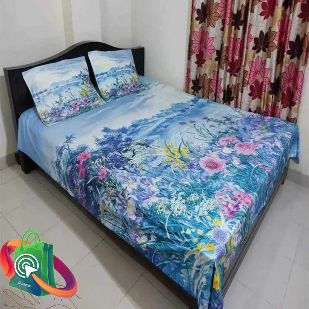 100% Cotton Exclusive King Size Bedsheet With Matching Pillow Covers