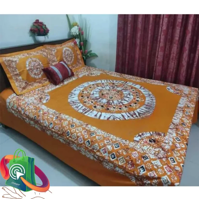 100% Cotton Exclusive King Size Bedsheet With Matching Pillow Covers