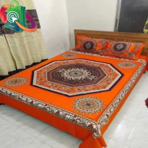 100% Cotton Exclusive King Size Bedsheet With Matching Pillow Covers