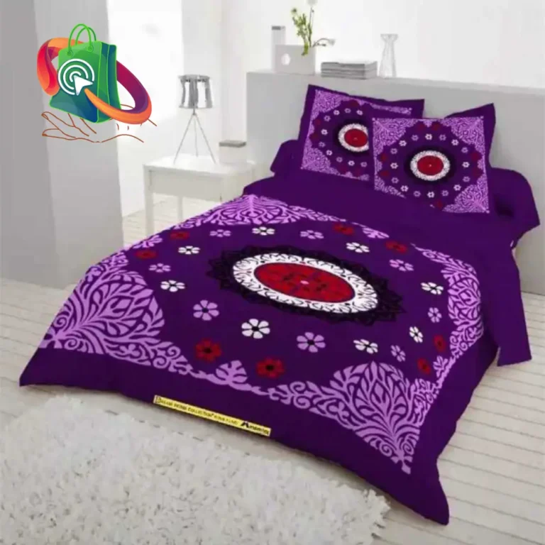 King Size Panel Bed sheet with Matching Pillow cover