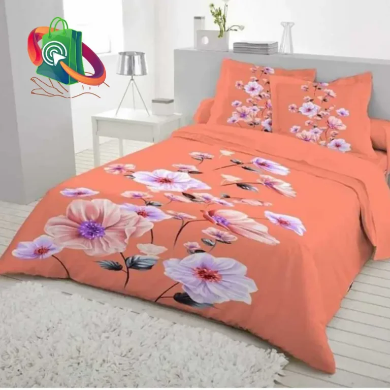 King Size Panel Bed sheet with Matching Pillow cover