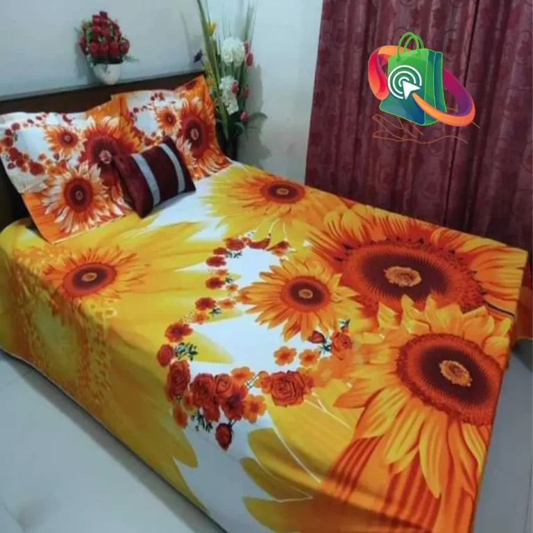 Sunflower Exclusive Cotton King Size Bed sheet