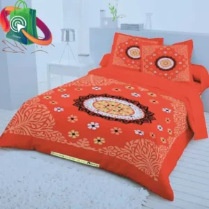 Exclusive Orange Applique Bedsheet