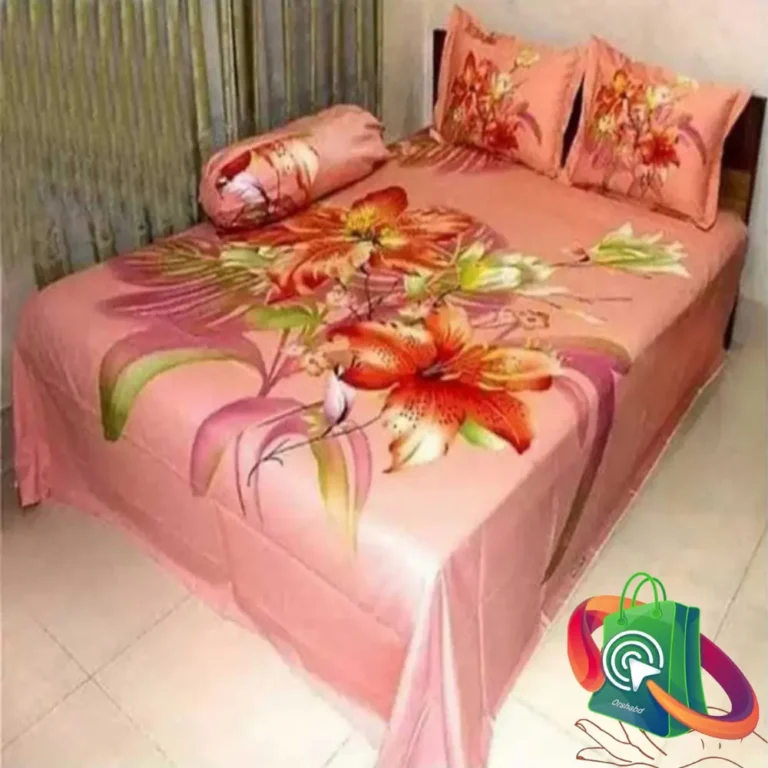 King Size Panel Bed sheet with Matching Pillow cover