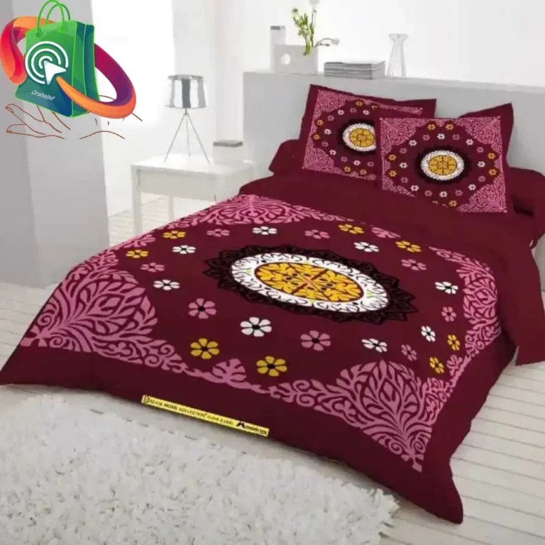 King Size Panel Bed sheet with Matching Pillow cover