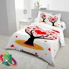 Luxury 3D Scenery Design Cotton King Size Bedsheet