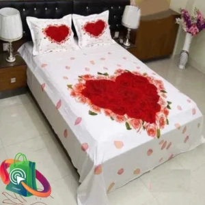 Red Rose Exclusive Cotton King Size Bed sheet