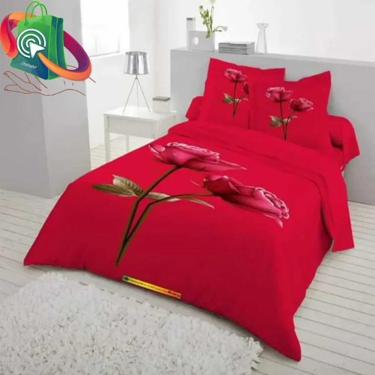 Red Rose Exclusive Cotton King Size Bed sheet